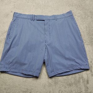 RLX Ralph Lauren Mens 36 Blue Geometric Shorts 8 Inseam Golf Beach Casual Wear